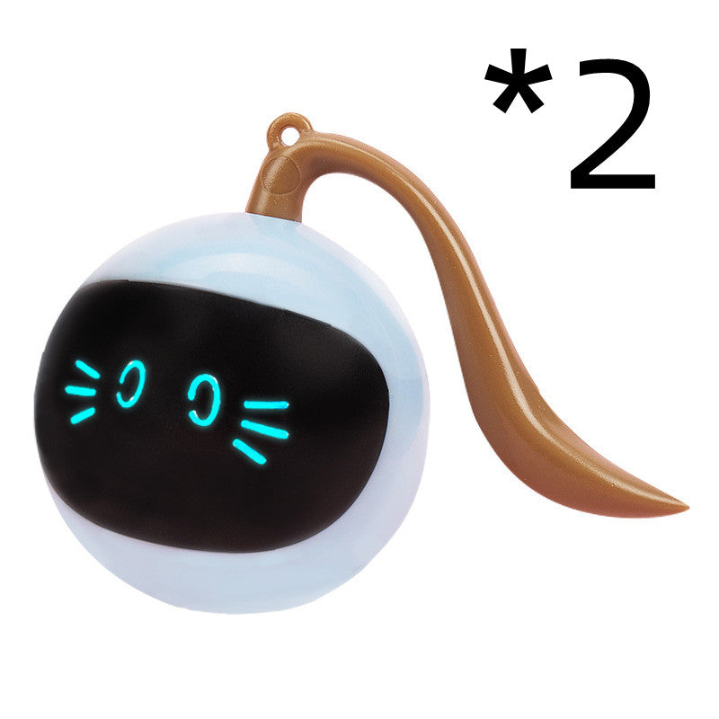 KFX-0568637 Interactive 360° Rotating LED Ball Toy for Cats - Engaging and Colorful Playtime