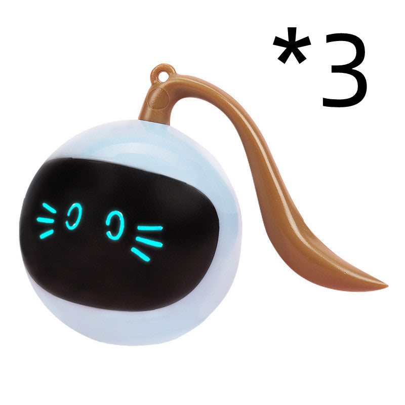 KFX-0568637 Interactive 360° Rotating LED Ball Toy for Cats - Engaging and Colorful Playtime