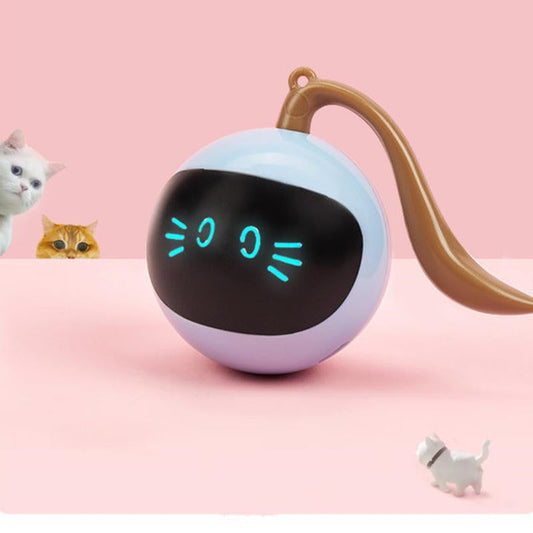 KFX-0568637 Interactive 360° Rotating LED Ball Toy for Cats - Engaging and Colorful Playtime