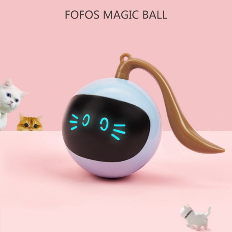 KFX-0568637 Interactive 360° Rotating LED Ball Toy for Cats - Engaging and Colorful Playtime