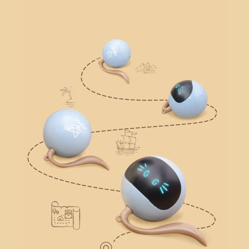 KFX-0568637 Interactive 360° Rotating LED Ball Toy for Cats - Engaging and Colorful Playtime