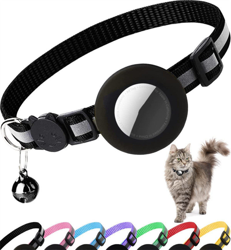 KFX-0569789 Reflective Anti-Lost Pet Collar for Cats and Dogs, Striped Design, Multiple Colors Available
