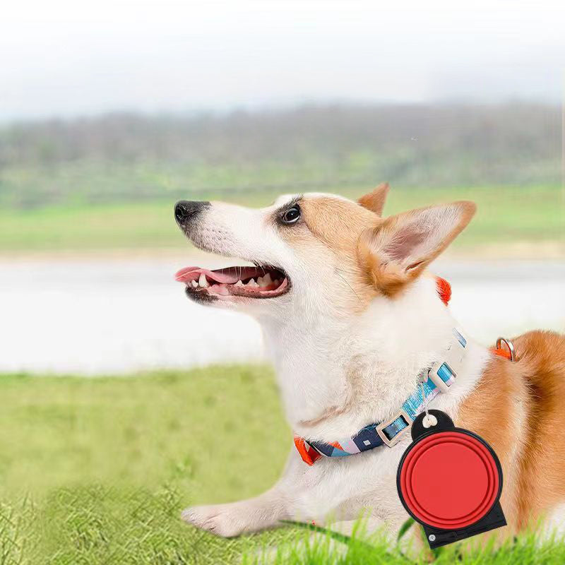 KFX-0573757 Folding Silicone Pet Bowl Set for Dogs and Cats - Multi-functional Outdoor Feeding Solutions