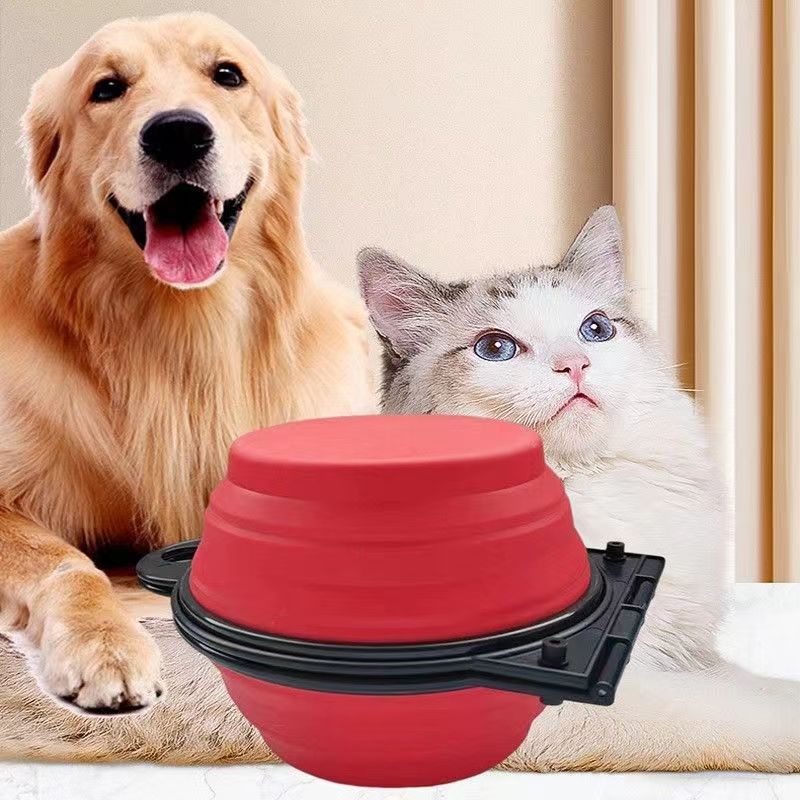 KFX-0573757 Folding Silicone Pet Bowl Set for Dogs and Cats - Multi-functional Outdoor Feeding Solutions