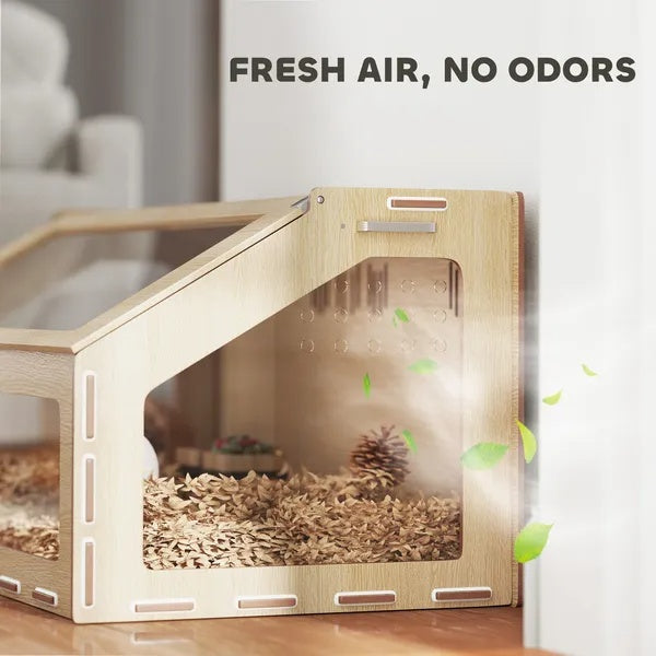 KFX-0577213 Spacious 39 Inch Hamster Cage with Acrylic Windows and Openable Top for Easy Access and Ventilation