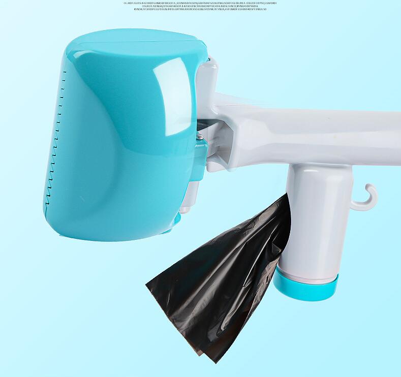 KFX-0577341 Extended Handle Toilet Picker for Dogs and Cats - Plastic, Blue, Available in Small and Large Sizes