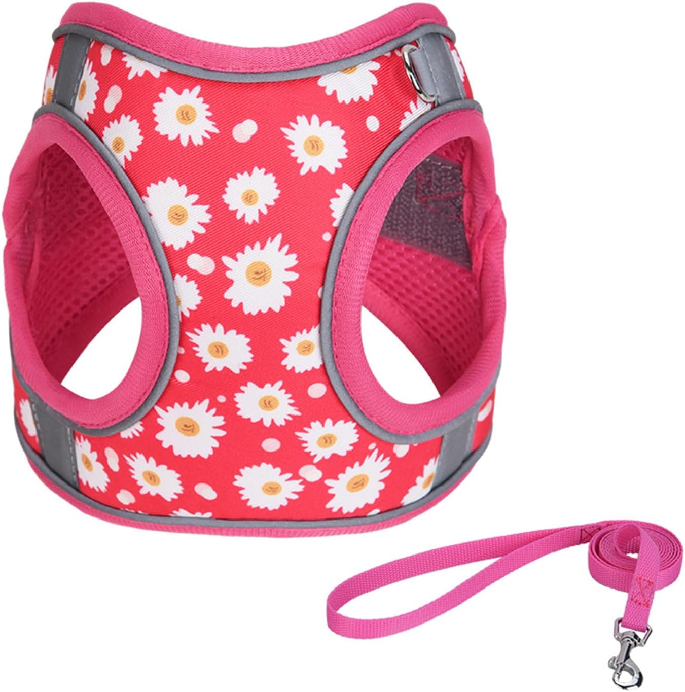 KFX-0579133 Reflective No Pull Adjustable Soft Mesh Dog Harness and Leash Set for Small to Medium Dogs