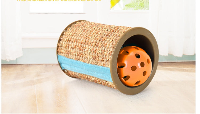 KFX-0579517 Sisal Cat Scratching Post with Bell - Durable and Entertaining Scratcher for All Cat Breeds
