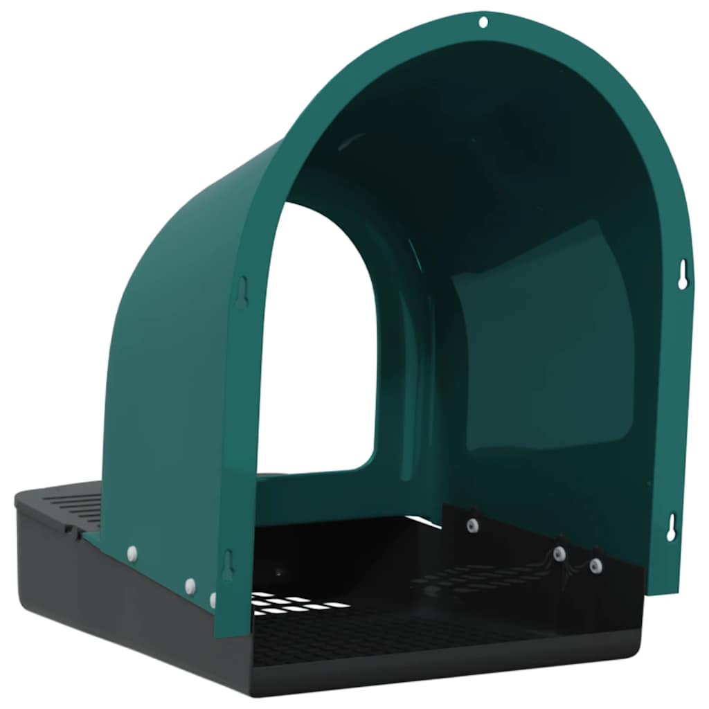 KFX-0580925 Wall-Mounted Chicken Nesting Boxes - Set of 4, Dark Green ABS Plastic, Space-Saving Design with Easy Access for Egg Collection