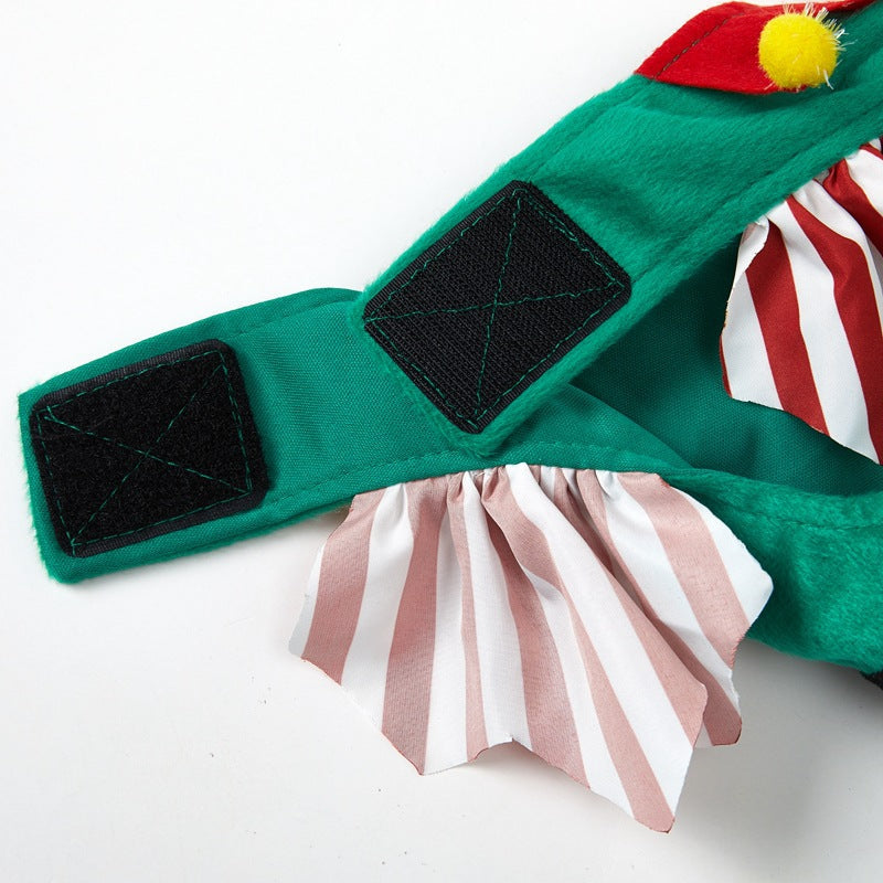 KFX-0581693 Warm Green Dog Skirt for Christmas – Cute Pet Clothing in Various Sizes
