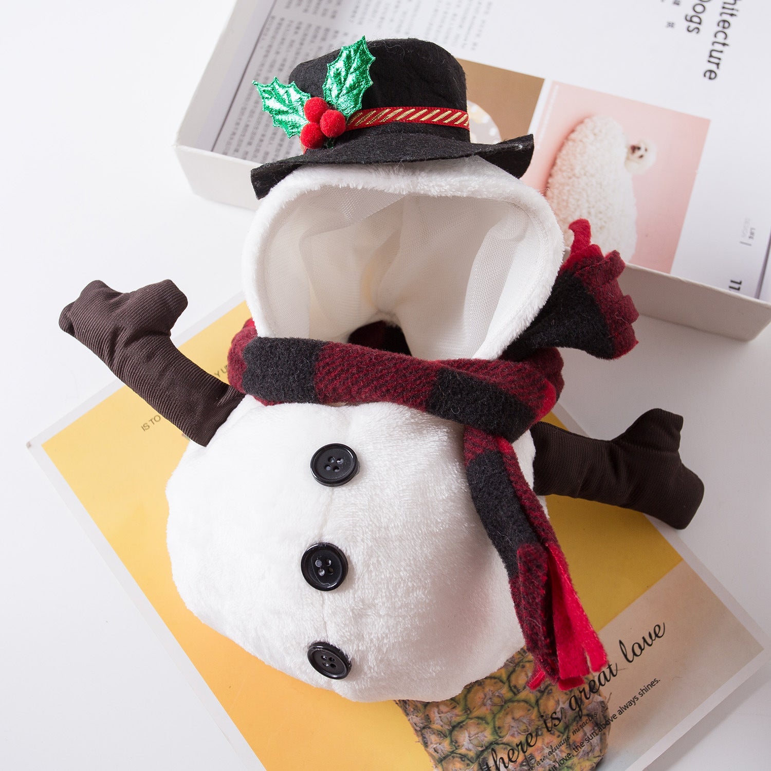 KFX-0583485 Snowman Costume for Pets - Fun Christmas Apparel in Sizes S, M, L, XL