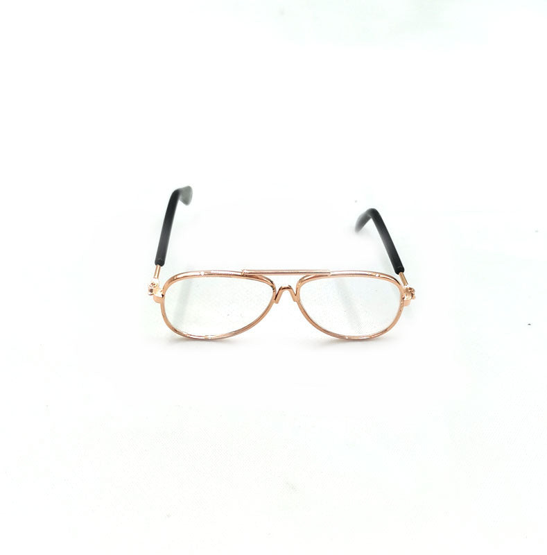 KFX-0584125 Pet Mini Hip Hop Sunglasses - Metal Frame with Resin Lenses, Stylish Accessories for Small Pets
