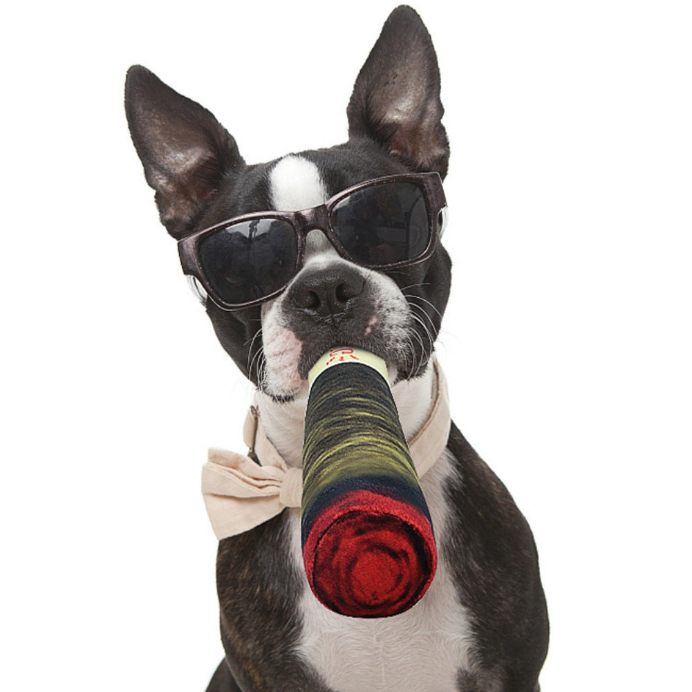 KFX-0585917 Plush Dog Toy with Sound - Fun Prank Cigarette Design for Playtime
