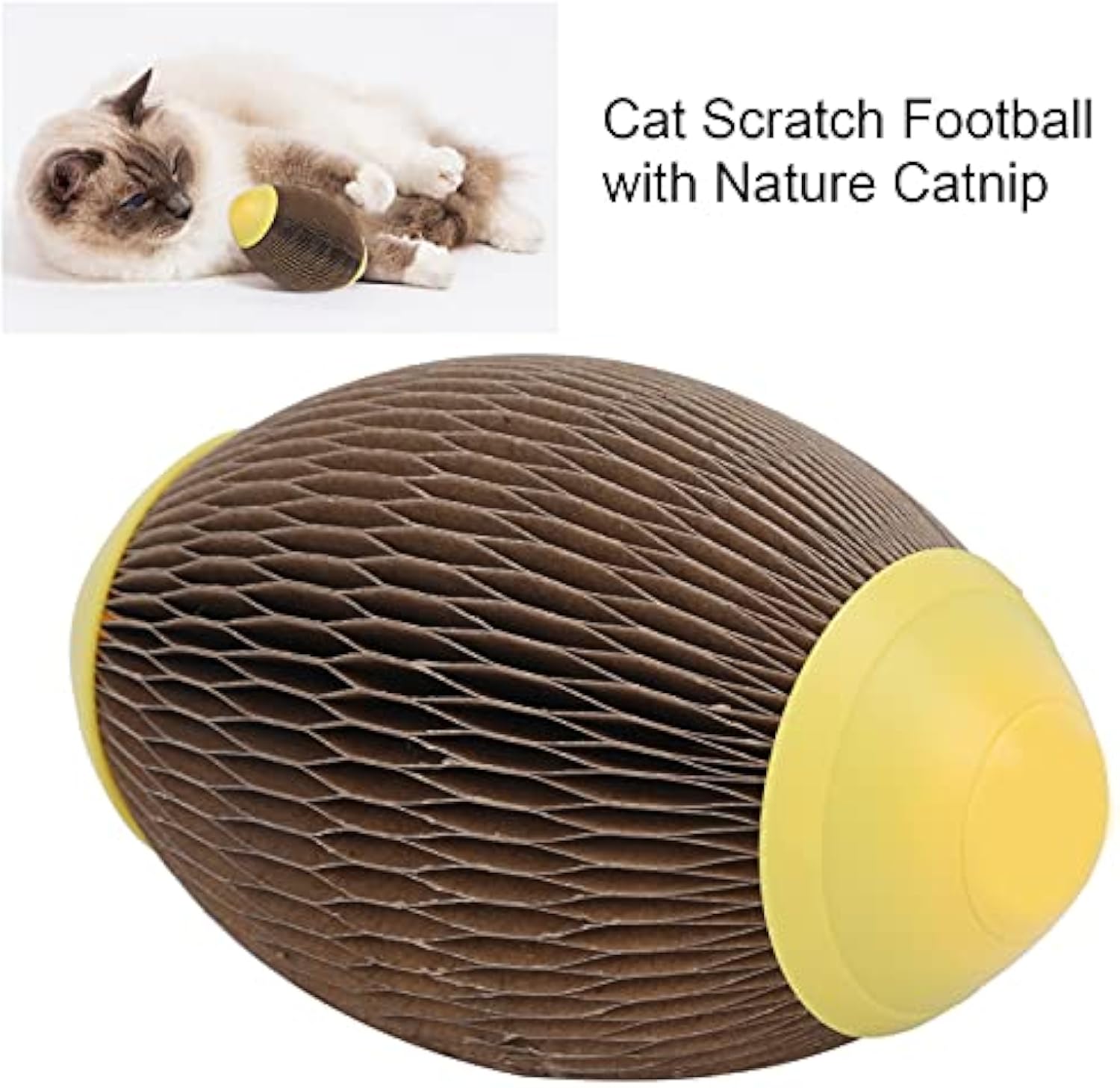 KFX-0586557 Eco-Friendly Catnip Football Toy for Active Play and Healthy Scratching