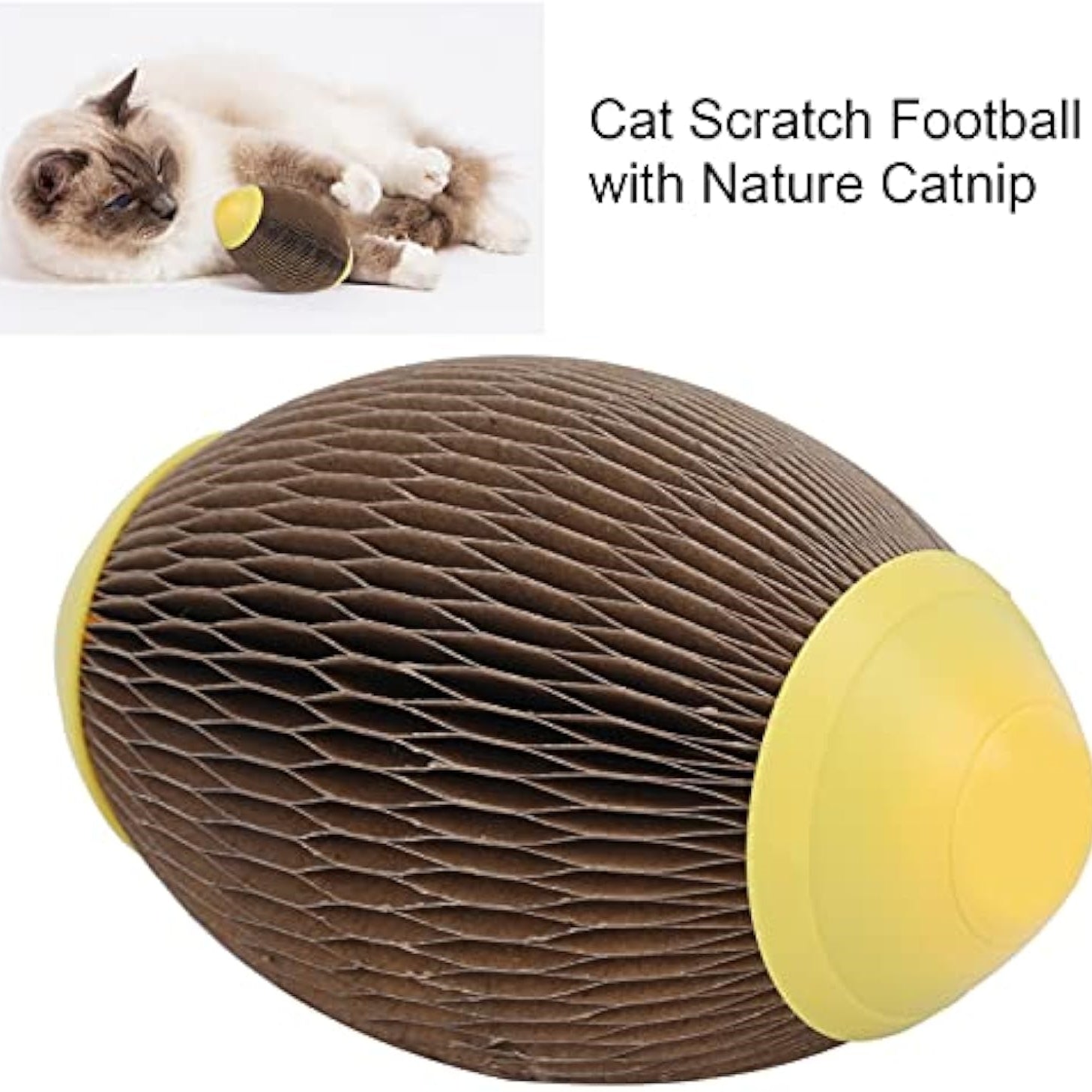 KFX-0586557 Eco-Friendly Catnip Football Toy for Active Play and Healthy Scratching