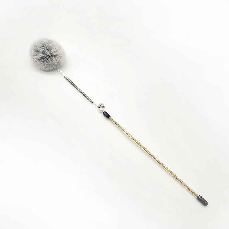 KFX-0589885 Cat Chew Toy with Funny Plush Stick - Available in Multiple Colors