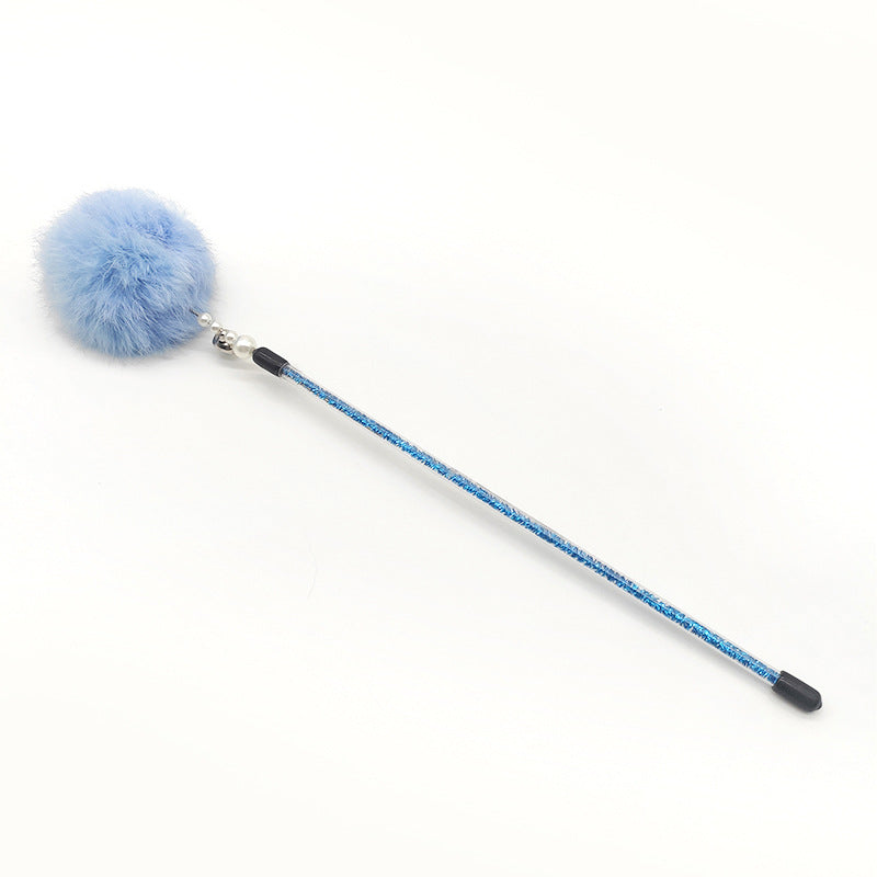KFX-0589885 Cat Chew Toy with Funny Plush Stick - Available in Multiple Colors