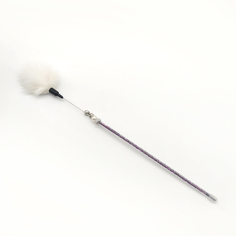 KFX-0589885 Cat Chew Toy with Funny Plush Stick - Available in Multiple Colors
