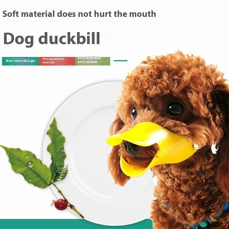 KFX-0590909 Dog Duckbilled Silicone Mouth Cover for Small to Medium Pets - Available in Multiple Colors