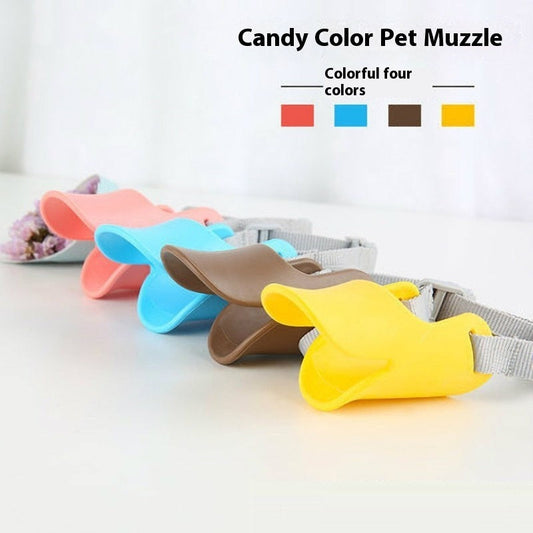 KFX-0590909 Dog Duckbilled Silicone Mouth Cover for Small to Medium Pets - Available in Multiple Colors