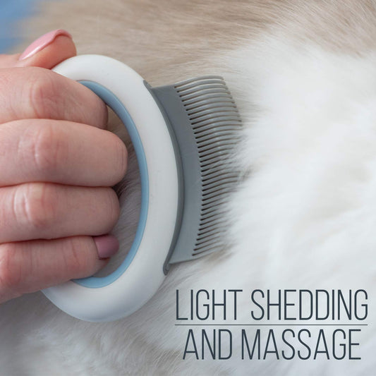 KFX-0592317 Gentle Grooming Deshedding Tool for Cats and Dogs - Ergonomic Design and Easy to Clean