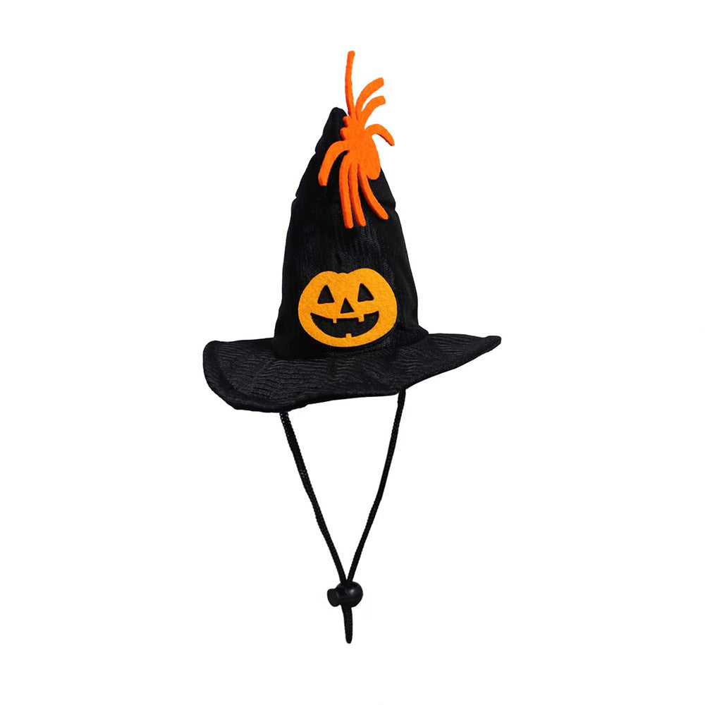 KFX-0592445 Skull Pattern Hat and Scarf Set with Cat Cape and Spider Web Design