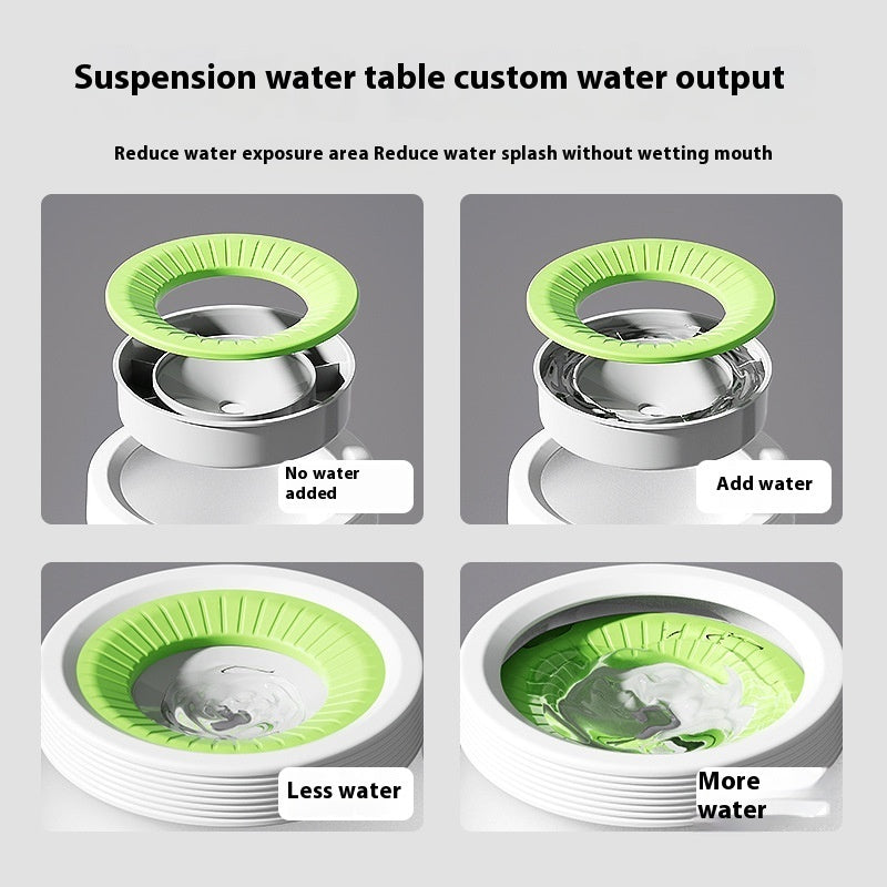 KFX-0596797 Pet Suspension Bowl for Medium and Small Dogs and Cats - Water Bowl, 600ml & 1200ml Sizes, PP Silicone