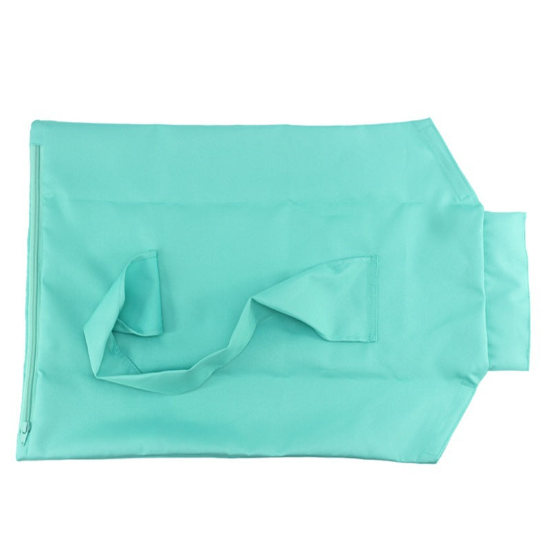KFX-0597053 Foldable Cat Carrier Pouch for Nail Trimming - Soft Green & Black Tote Bag Design, Ideal for Adult Cats and Puppies