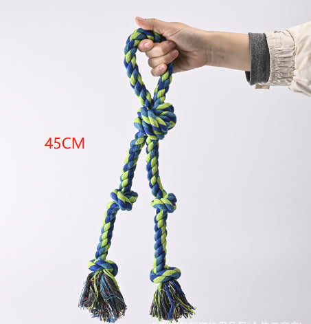 KFX-0599229 Heavy-Duty Cotton Rope Dog Toy Set for Large Breeds - Dental Chew & Tug of War Interactive Play