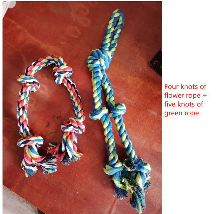 KFX-0599229 Heavy-Duty Cotton Rope Dog Toy Set for Large Breeds - Dental Chew & Tug of War Interactive Play