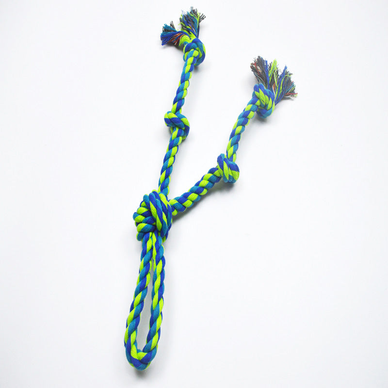 KFX-0599229 Heavy-Duty Cotton Rope Dog Toy Set for Large Breeds - Dental Chew & Tug of War Interactive Play