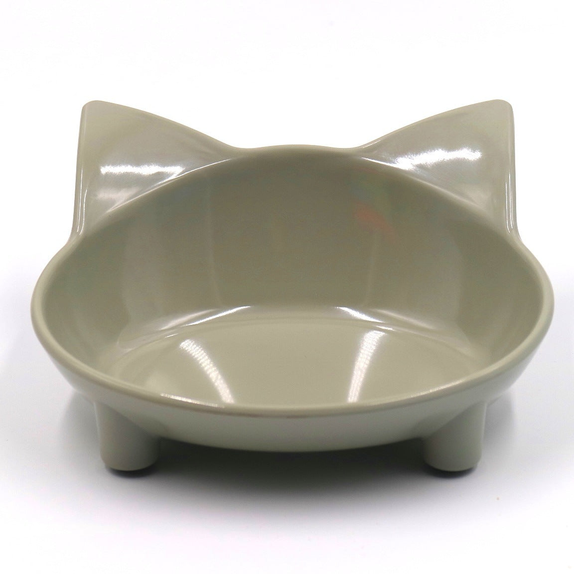 KFX-0600765 Anti-Slip Melamine Cat Bowl in Black for Easy Maintenance