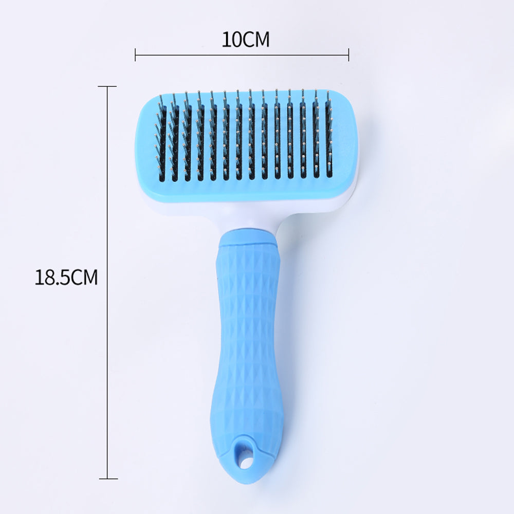 KFX-0602173 Self-Cleaning Pet Comb for Cats and Dogs with Thick Steel Needles - 18.5CM Long