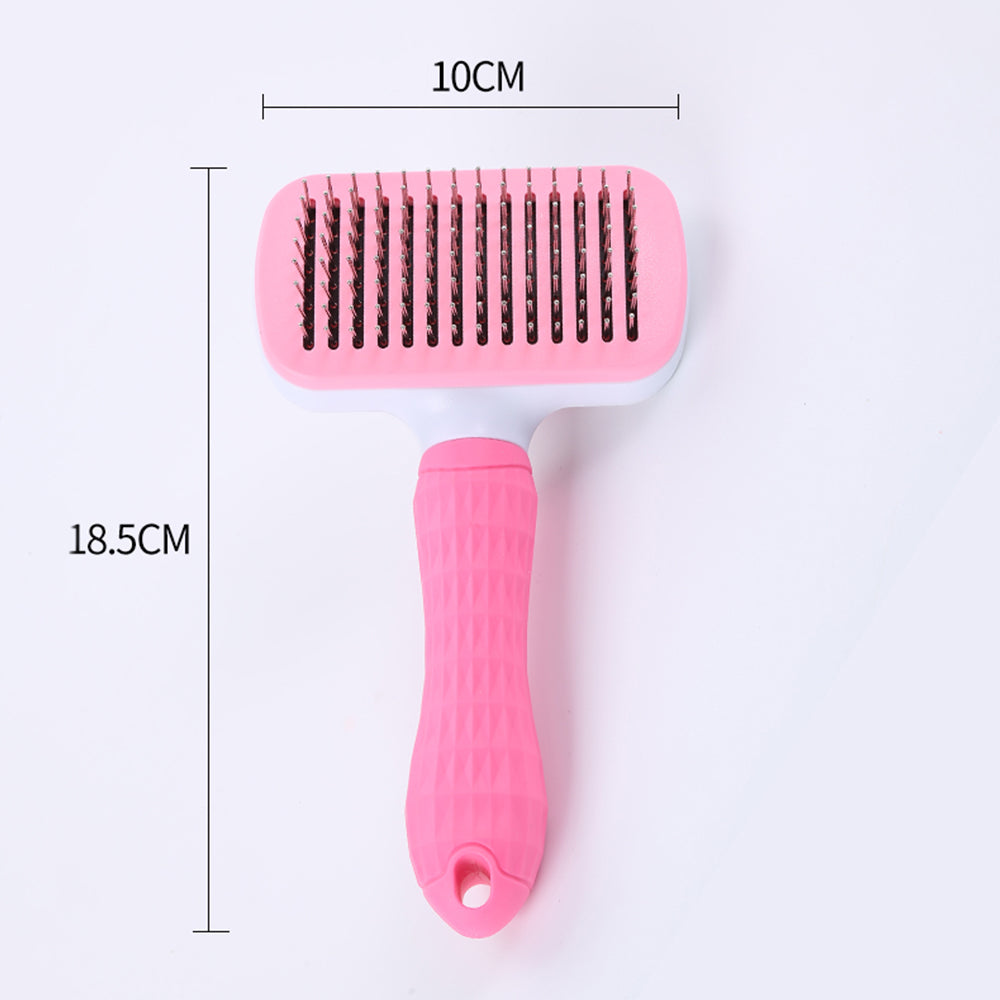 KFX-0602173 Self-Cleaning Pet Comb for Cats and Dogs with Thick Steel Needles - 18.5CM Long