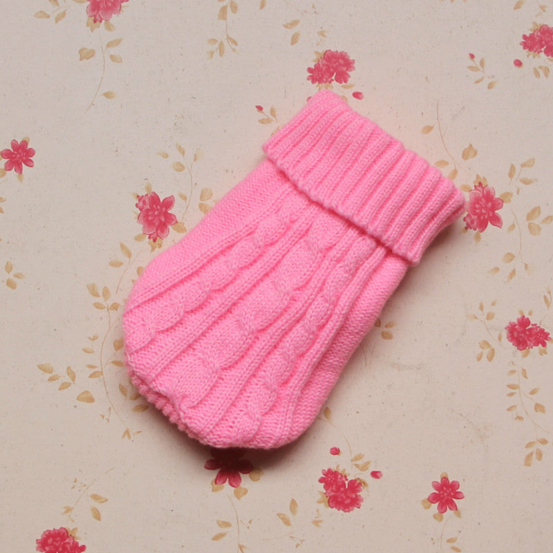 KFX-0604349 Cozy Knitted Dog Sweater for Small Breeds - Warm Autumn/Winter Design