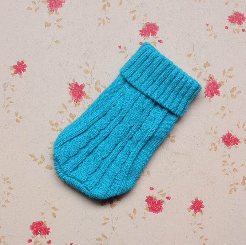 KFX-0604349 Cozy Knitted Dog Sweater for Small Breeds - Warm Autumn/Winter Design