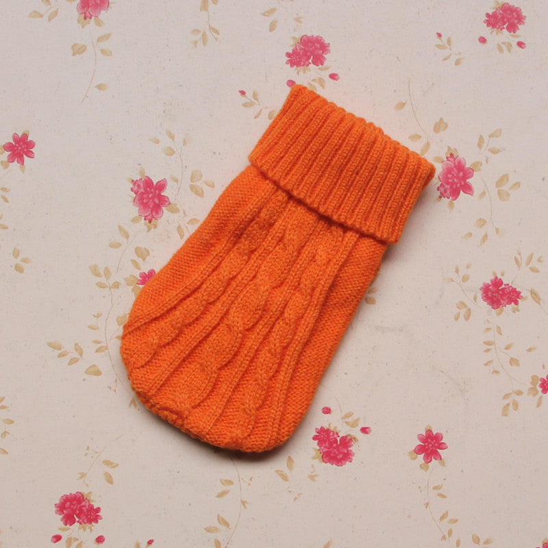 KFX-0604349 Cozy Knitted Dog Sweater for Small Breeds - Warm Autumn/Winter Design