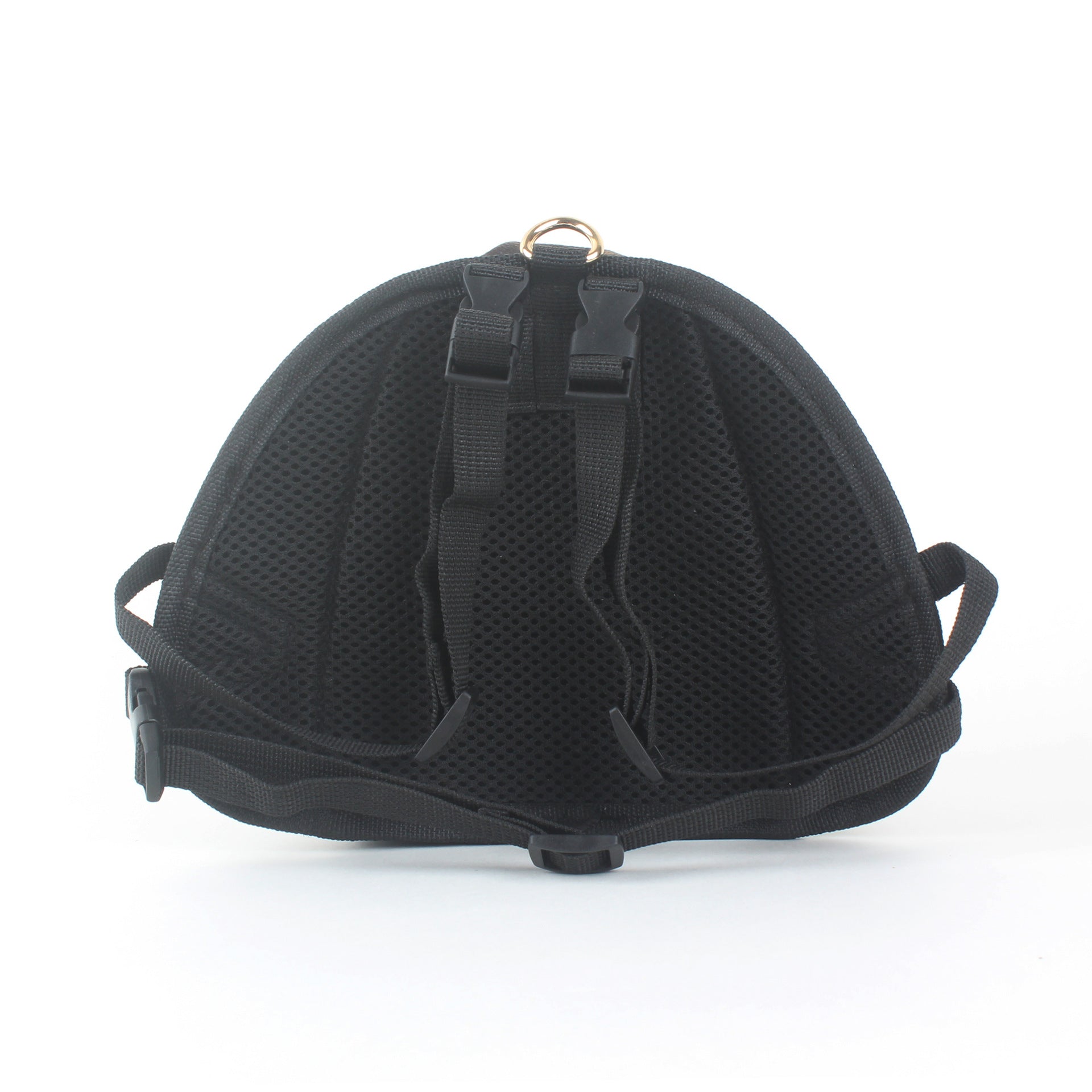 KFX-0608573 Stripes Green Leather Dog Backpack for Small to Medium Dogs - Retractable Strap and Capacity 500g