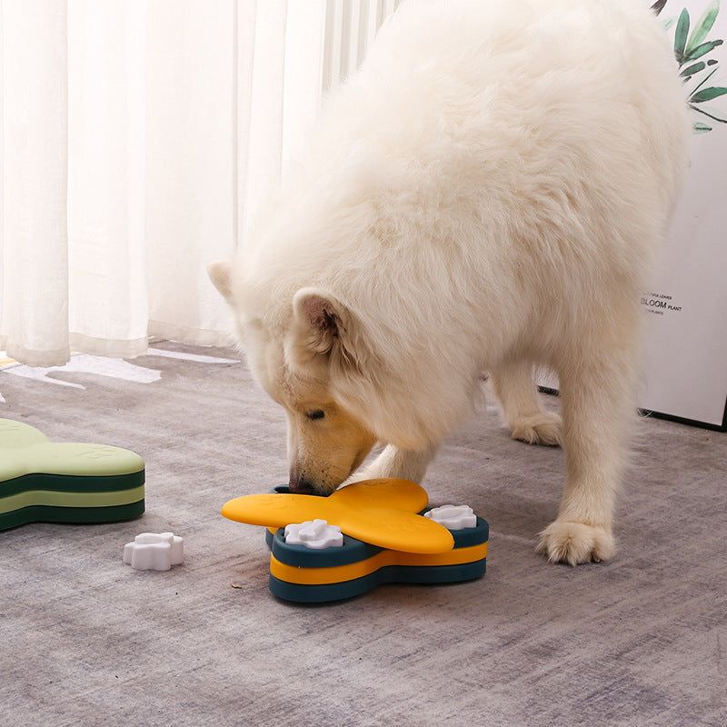 KFX-0609597 Interactive Dog Puzzle Toy with Treat Dispenser for Mental Stimulation and Slow Feeding