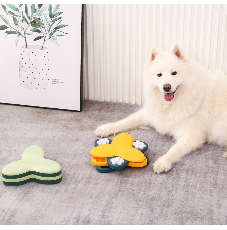 KFX-0609597 Interactive Dog Puzzle Toy with Treat Dispenser for Mental Stimulation and Slow Feeding