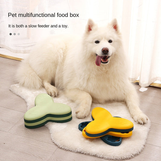 KFX-0609597 Interactive Dog Puzzle Toy with Treat Dispenser for Mental Stimulation and Slow Feeding
