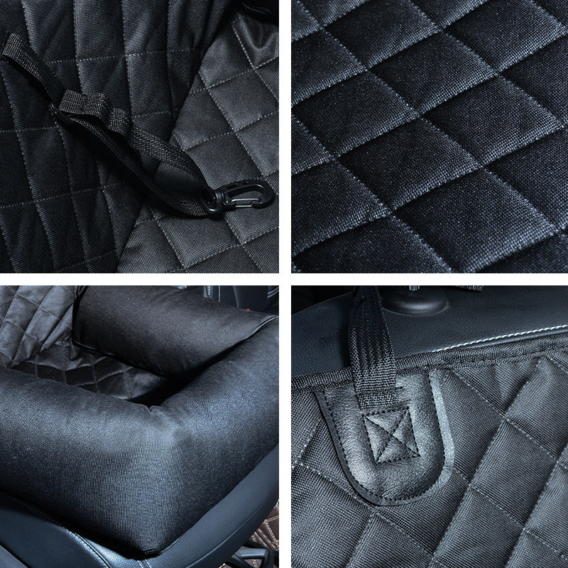 KFX-0611133 Breathable and Portable Pet Car Seat Bed - Medium Soft Cationic Net, Multiple Colors