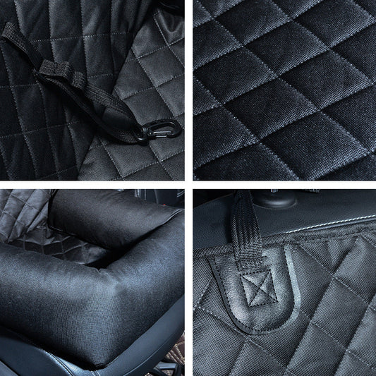 KFX-0611133 Breathable and Portable Pet Car Seat Bed - Medium Soft Cationic Net, Multiple Colors