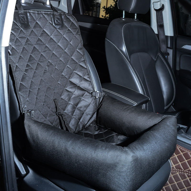 KFX-0611133 Breathable and Portable Pet Car Seat Bed - Medium Soft Cationic Net, Multiple Colors
