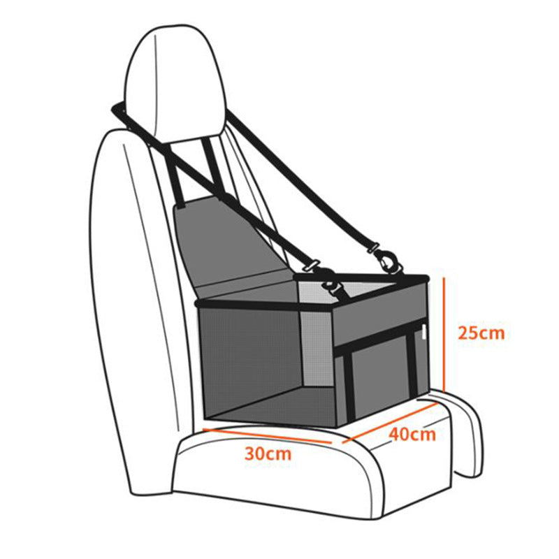 KFX-0611133 Breathable and Portable Pet Car Seat Bed - Medium Soft Cationic Net, Multiple Colors