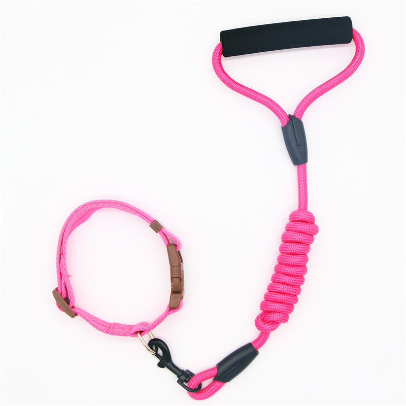 KFX-0611901 Durable Adjustable Pet Leash and Collar Set for All Dog Sizes