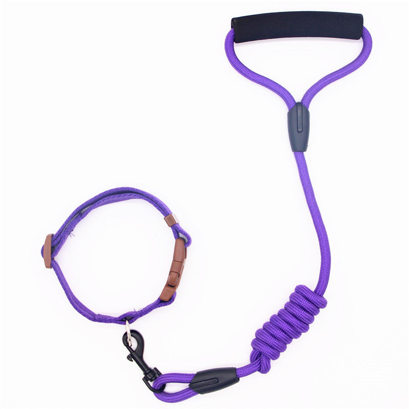 KFX-0611901 Durable Adjustable Pet Leash and Collar Set for All Dog Sizes