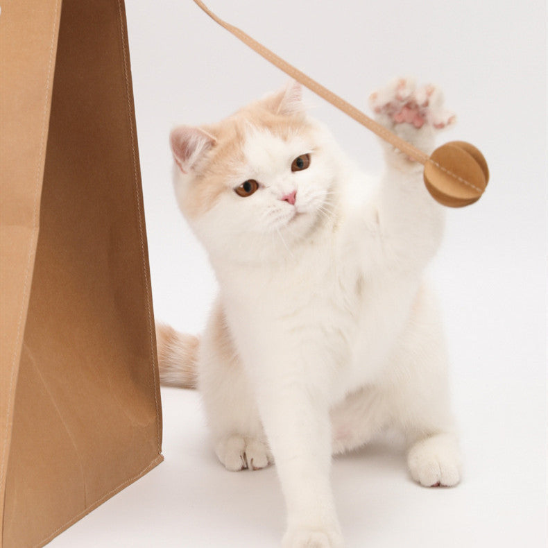 KFX-0612157 Kraft Paper Cat Nest with Integrated Scratch Board - Washable & Durable Design