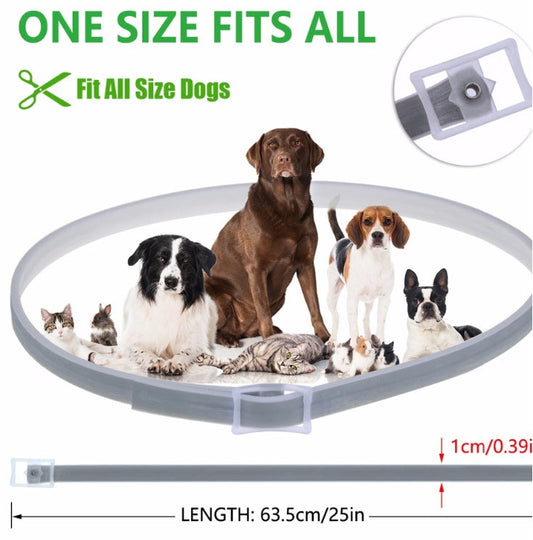 KFX-0614077 Flea and Tick Collar for Cats and Dogs – 8 Months of Protection, Adjustable, Water-Resistant, Allergy-Free