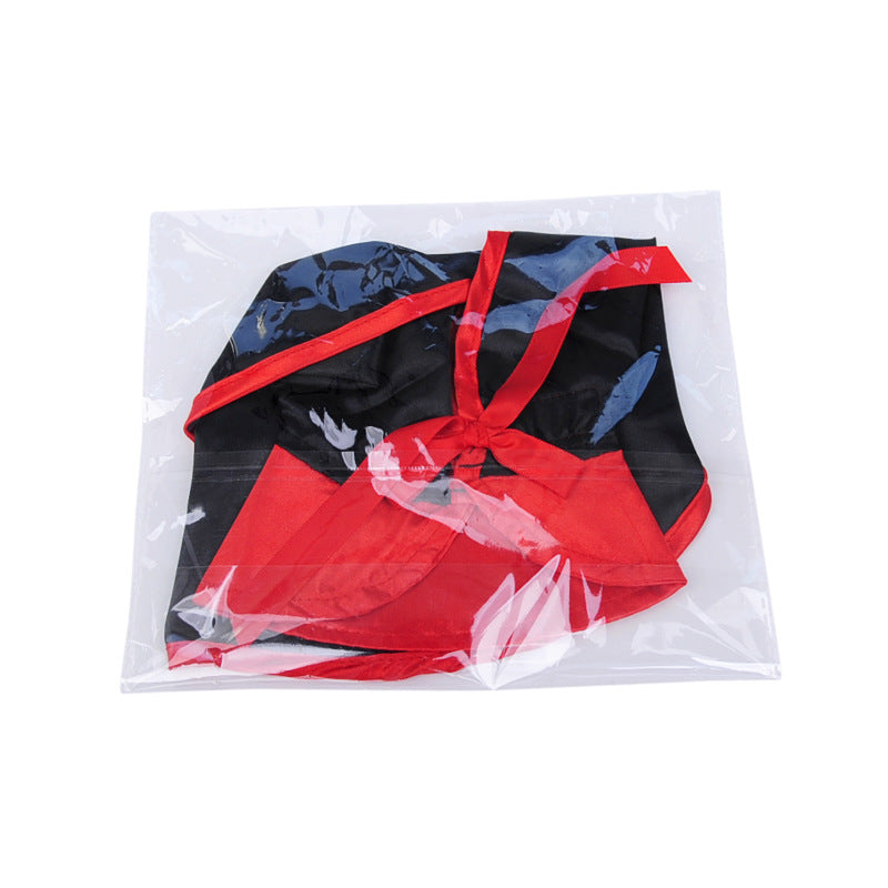 KFX-0614461 New Year's Red and Black Pet Cloak Costume for All Sizes